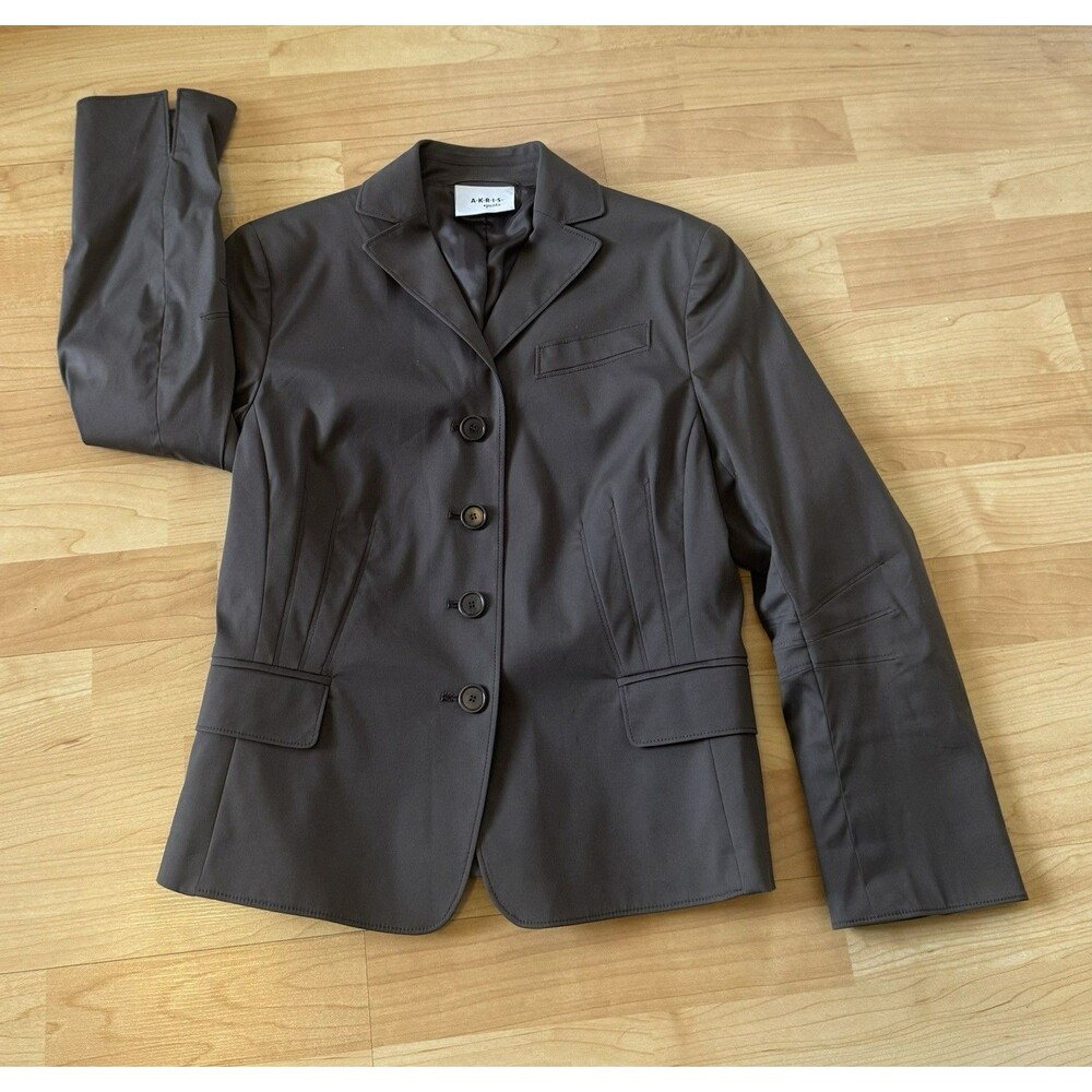 Akris Punto Women’s Blazer Size 6  Cotton Blend Button Front